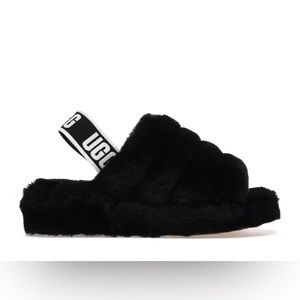 UGG Fluff Yeah Slide/Slipper in Black
